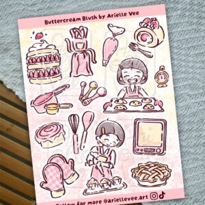 Sticker sheet - Buttercream Blush (matte)