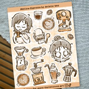 Sticker sheet - Mellow Espresso (matte)