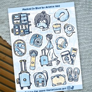 Sticker sheet - Packed in Blue (matte)