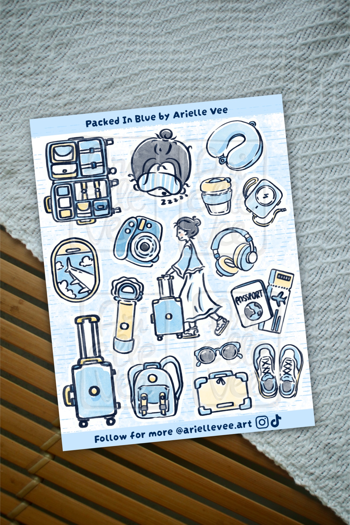 Sticker sheet - Packed in Blue (matte)