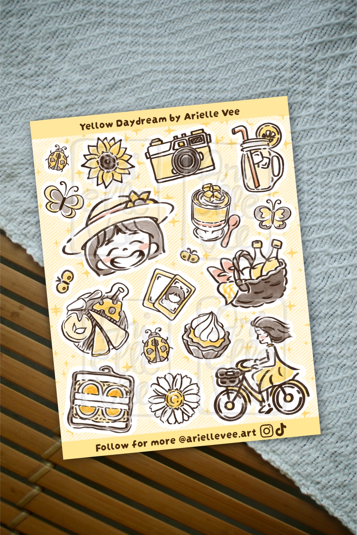 Sticker sheet - Yellow Daydream (matte)