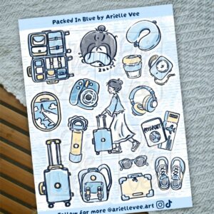 Sticker sheet - Packed in Blue