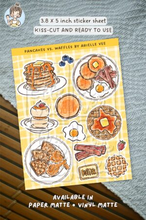Sticker sheet - Pancakes vs. Waffles